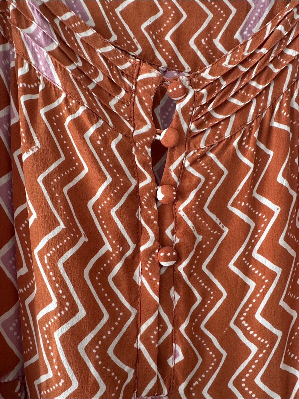 Vintage silk Midi Dress - Picture 5 of 6